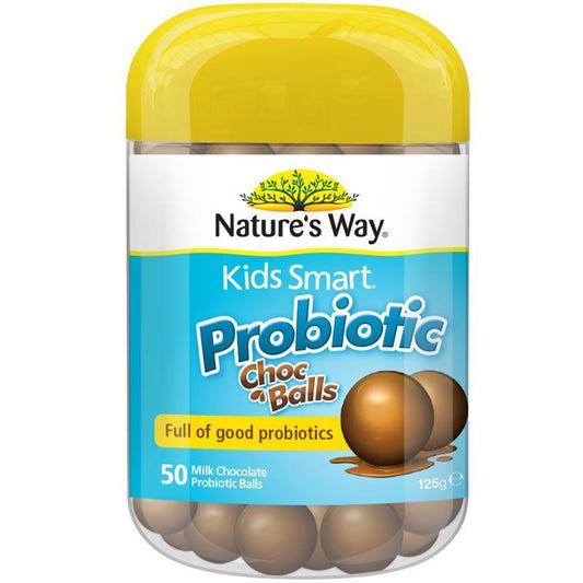 Nature's Way Kids Smart Probiotic 50 Choc Balls - Delicious Probiotic Boost for Kids - Auzzistore