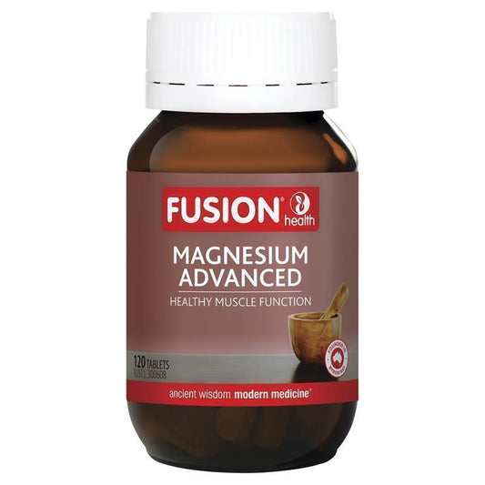 Fusion Magnesium Advanced - 120 Vegan Tablets with Glycinate & Citrate