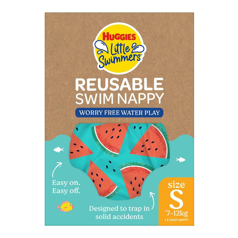 Huggies Little Swimmers Reusable Swim Nappies - Watermelon Crush Size S