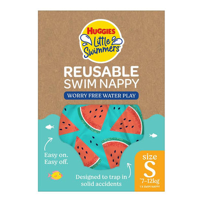 Huggies Little Swimmers Reusable Swim Nappies - Watermelon Crush Size S