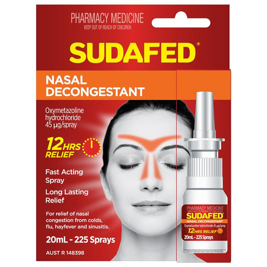 Sudafed Nasal Decongestant Spray 20mL - Fast Relief for Sinus Congestion-Auzzi Store