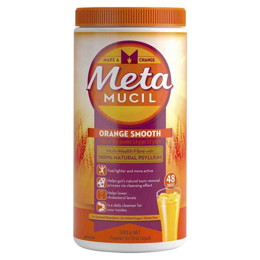 Metamucil Smooth Orange Fibre Supplement - 48 Doses (283g)-Auzzi Store