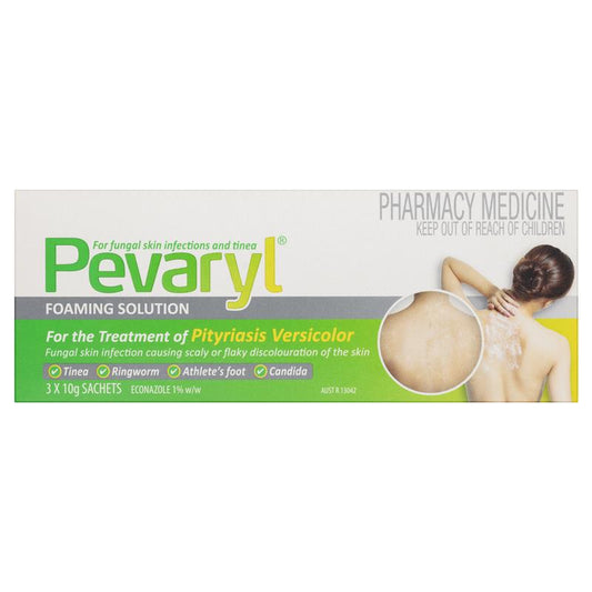 Pevaryl Foaming Solution 1% - 3 x 10g Sachets-Auzzi Store