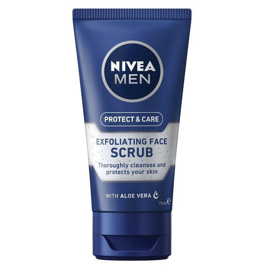 NIVEA Men Protect & Care Exfoliating Facial Scrub 75ml | Deep Cleanse & Refresh