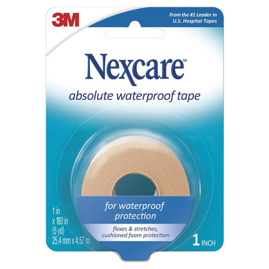 Nexcare Absolute Waterproof Tape - 25.4mm x 4.5m for Active Lifestyles - Auzzistore