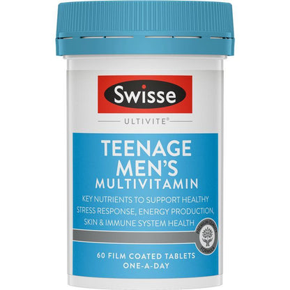 Swisse Ultivite Teenage Men's Multivitamin with B Vitamins, 60 Tablets