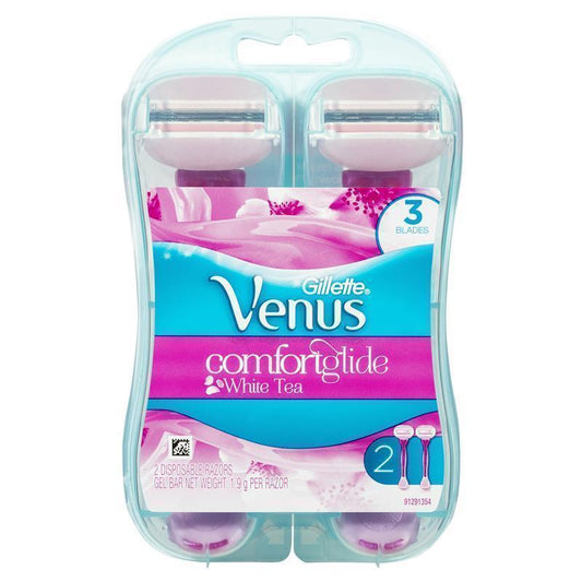 Gillette Venus White Tea 3-Blade Disposable Razor 2-Pack