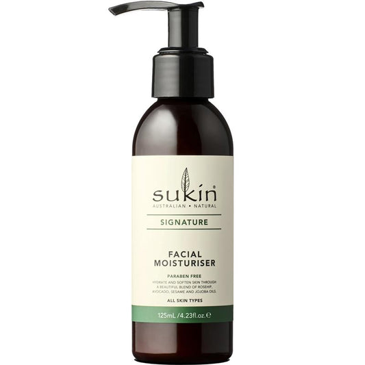 Sukin Signature Facial Moisturiser Pump 125ml - Daily Hydration-Auzzi Store