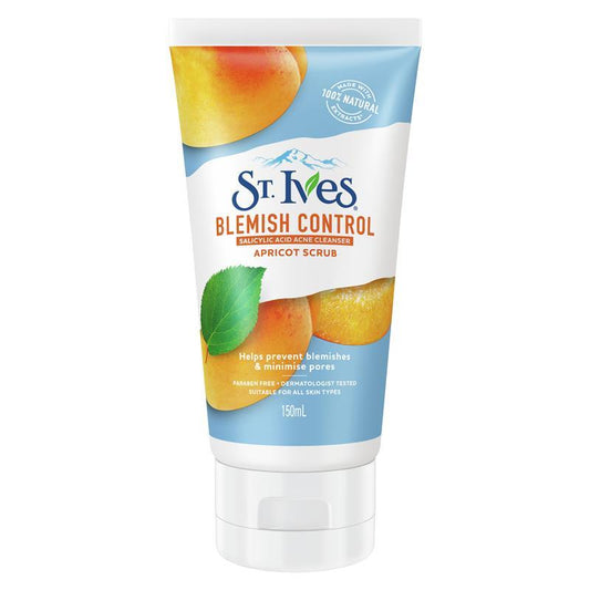 St Ives Blemish Control Scrub Apricot 150ml - Clear Skin Solution-Auzzi Store