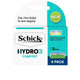 Schick Hydro 3 Men's Razor Refills, 4-Pack, 3 Ultra Glide Blades