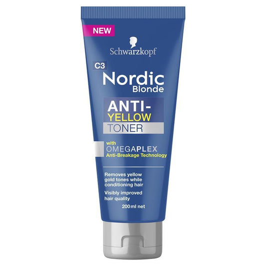 Schwarzkopf Nordic Blonde Anti-Yellow Toner 200mL - Brighten and Revive Your Blonde Hair - Auzzi Store