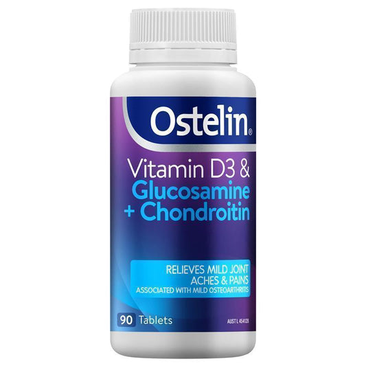 Ostelin Vitamin D & Glucosamine + Chondroitin 90 Tablets for Joint Health