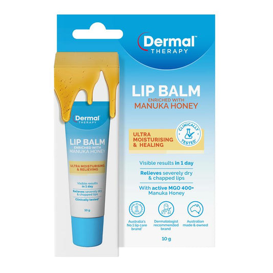 Dermal Therapy Lip Balm with Manuka Honey 10g - Ultimate Lip Hydration