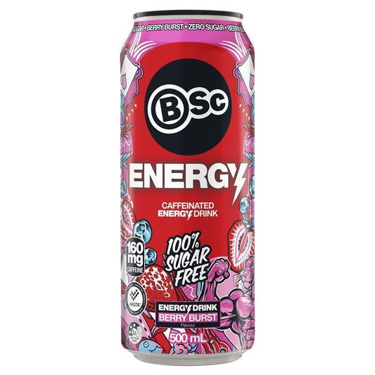 BSc Energy Drink Berry Burst 500ml - Ultimate Focus and Energy