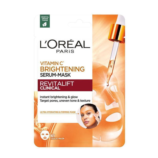 L'Oreal Paris Revitalift Clinical Vitamin C Brightening Serum Sheet Mask 26g - Instant Glow