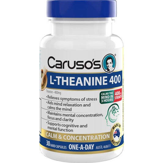 Caruso's L-Theanine 30 Capsules - Mind Relaxation Formula