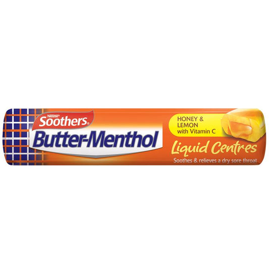 Butter Menthol Liquid Center Honey Lemon Lozenges 50g Stick-Auzzi Store