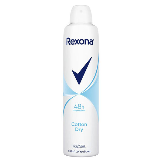 Rexona Women Cotton Dry Antiperspirant Deodorant 250ml - Auzzistore