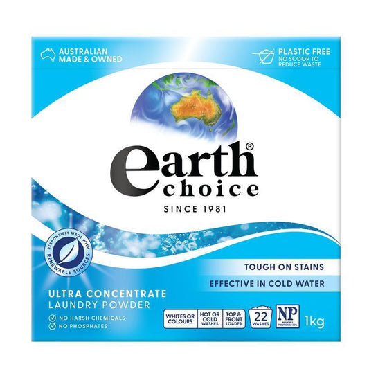 Earth Choice Laundry Powder Dual Format 1kg - Eco-Conscious Stain Removal-Auzzi Store