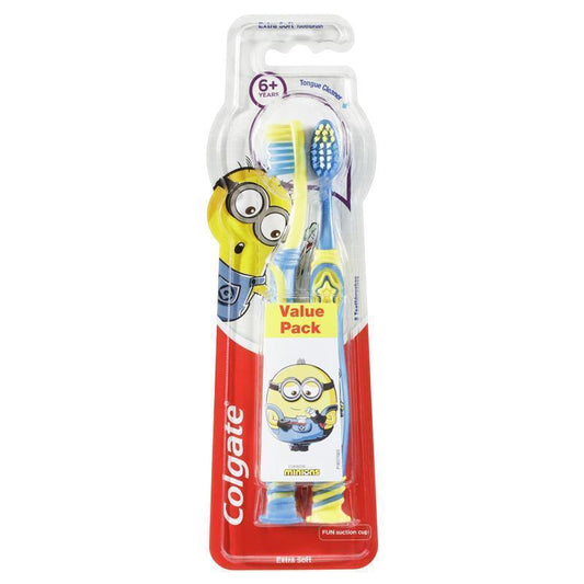Colgate Minions Kids Toothbrush 6+ Years - Extra Soft 2 Pack - Auzzi Store