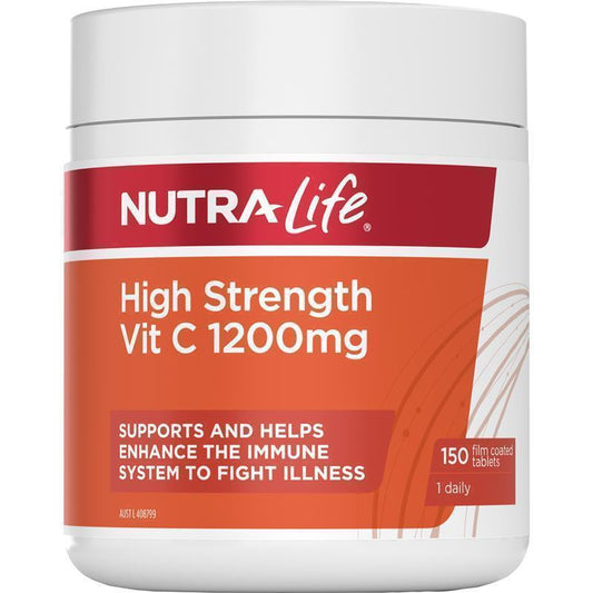 Nutra-Life High Strength Vitamin C 1200mg, 150 Vegan Tablets