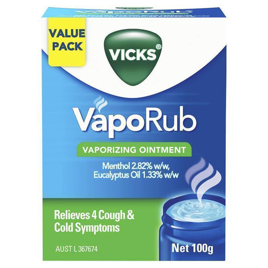 Vicks VapoRub Ointment - Decongestant Chest Rub (100g)-Auzzi Store
