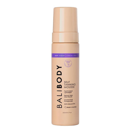 Bali Body Deep Violet Self Tanning Mousse 200ml - Achieve the Perfect Olive-Toned Tan