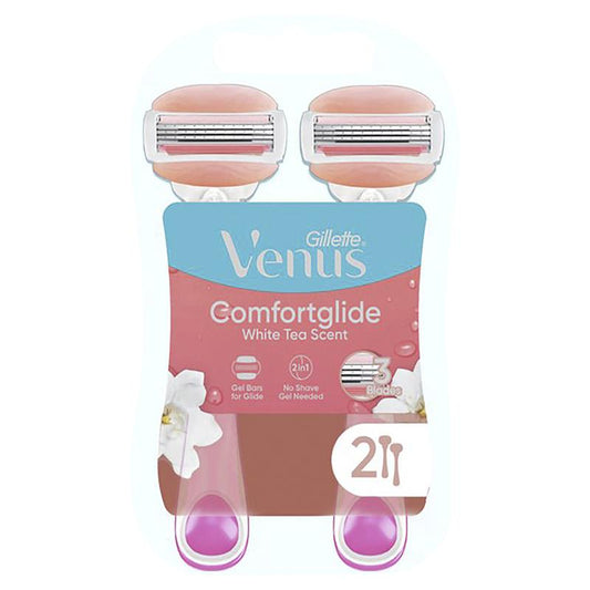 Gillette Venus White Tea 3-Blade Disposable Razor 2-Pack - Auzzistore