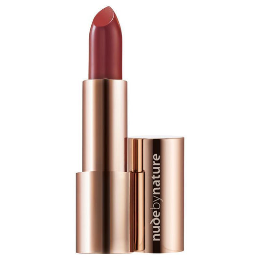 Nude by Nature Moisture Shine Lipstick 08 Garnet - Vibrant Color & Hydration - Auzzi Store
