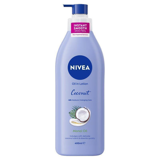 NIVEA Oil In Lotion Coconut & Monoi Oil Body Lotion 400ml - 48H Deep Moisture - Auzzi Store