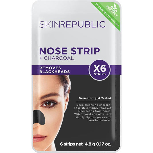 Skin Republic Charcoal Nose Strips - Effective Blackhead Removal - Auzzistore