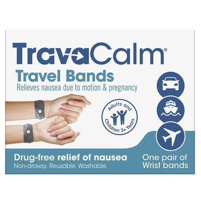 Travacalm Travel Sickness Travel Band 2 Pack - Effective Motion Sickness Relief