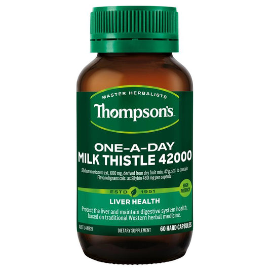 Thompson's Milk Thistle 42000mg One-A-Day Liver Support 60 Capsules