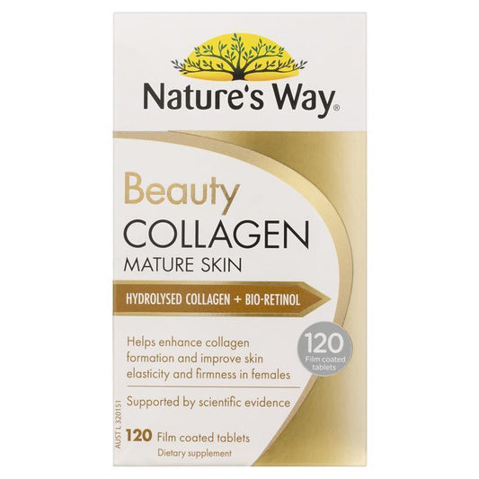 Nature's Way Beauty Collagen Mature Skin - 120 Tablets for Skin Elasticity
