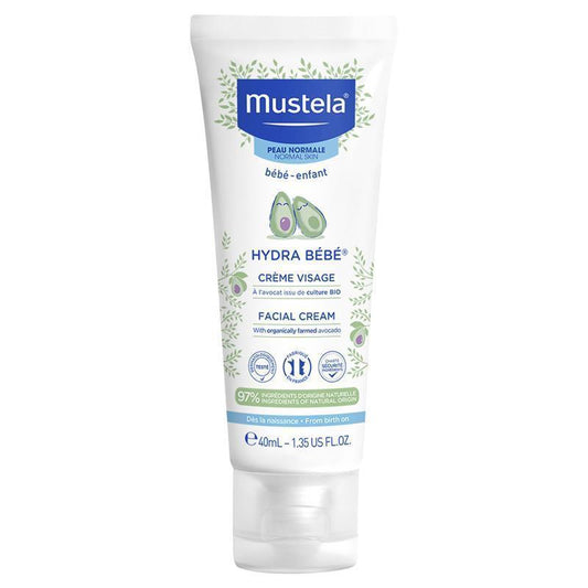 Mustela Hydra-Bebe Face Cream 40ml - Gentle Protection for Delicate Skin-Auzzi Store