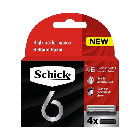 Schick Hydro 6 Refill - 4 Pack High-Performance Blades