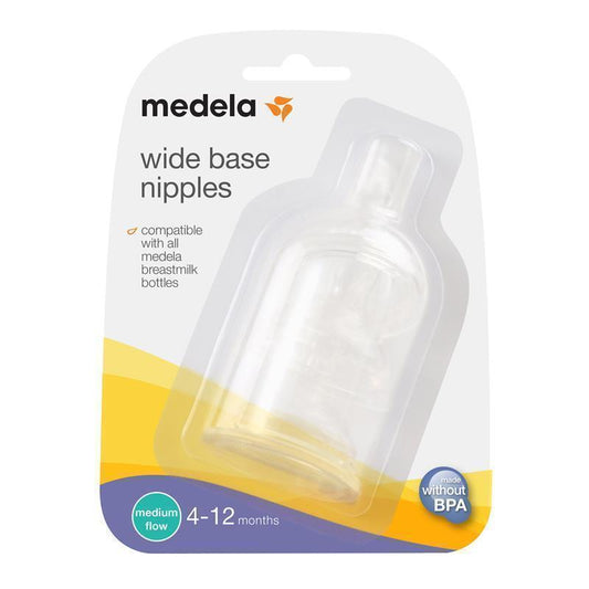 Medela Wide Base Teat Medium Flow - 3 Pack (4-12 Months) - Auzzi Store