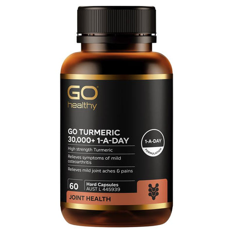 GO Healthy Turmeric 30000+ 1-A-DAY 60 Hard Vege Capsules - Joint Support-Auzzi Store