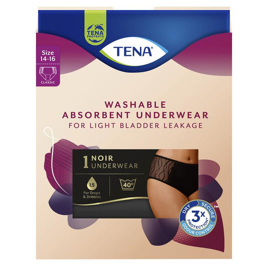 TENA Washable Absorbent Underwear Classic Noir - Size 14-16 – view 2