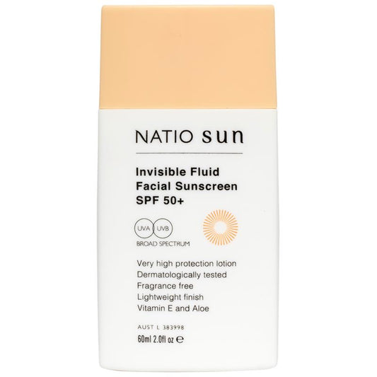 Natio Invisible Face Fluid Sunscreen SPF 50+ - 60ml