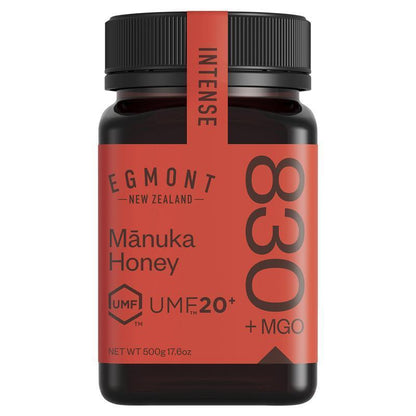Egmont UMF 20+ Manuka Honey 500g – Raw, Non-GMO New Zealand MGO 830+