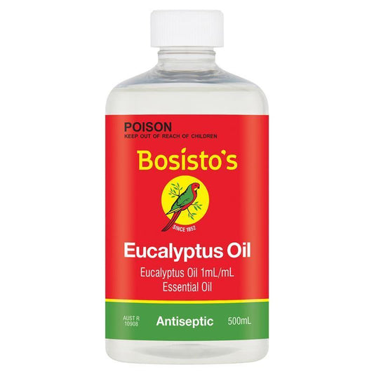 Bosistos Eucalyptus Oil 500ml - Natural Antiseptic & Home Freshener