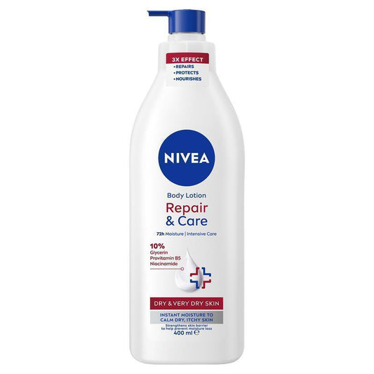 NIVEA Repair & Care Body Lotion Moisturiser 72H 400ml - Ultimate Skin Nourishment-Auzzi Store