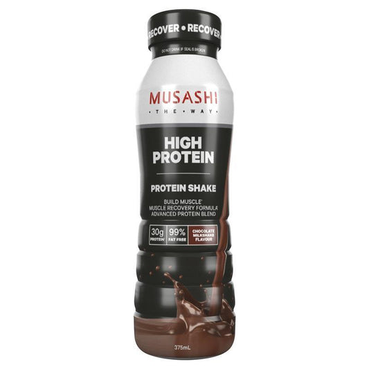 Musashi High Protein Chocolate Milkshake 375ml - Muscle Recovery Formula-Auzzi Store