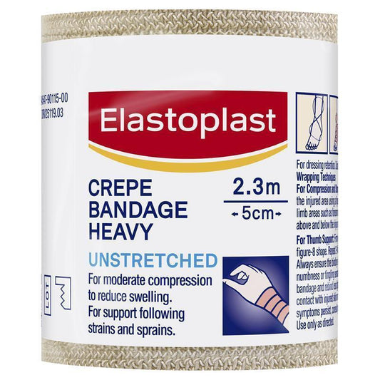 Elastoplast Heavy Weight Crepe Bandage 5cm x 2.3m - Support for Strains and Sprains-Auzzi Store