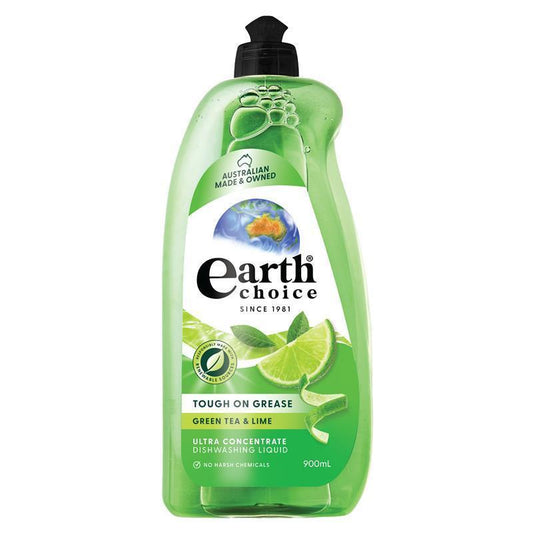 Earth Choice Ultra Concentrate Dishwashing Liquid - Green Tea & Lime 900ml-Auzzi Store