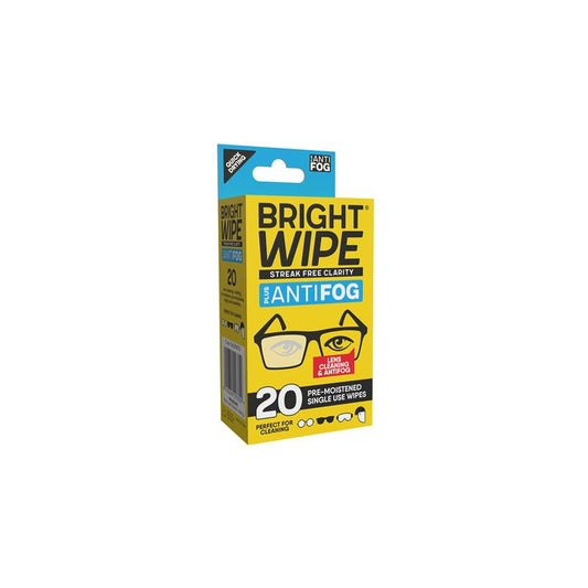 BrightWipe Lens Cleaning Antifog Wipes - 20 Pack