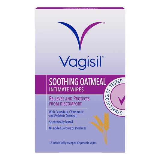 Vagisil Soothing Oatmeal Wipes - 12 Pack | Gentle Feminine Care-Auzzi Store