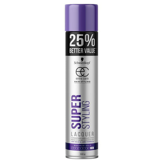 Schwarzkopf Extra Care Super Styling Lacquer - Maximum Hold 500g-Auzzi Store