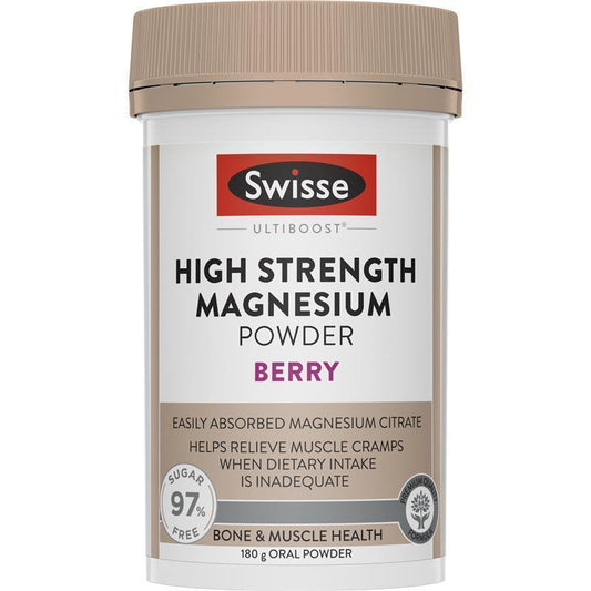 Swisse High Strength Magnesium Citrate Powder - Berry, 180g